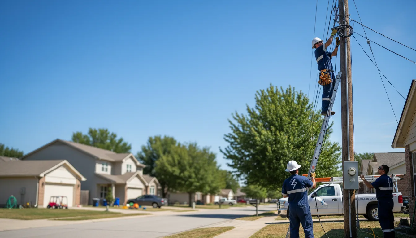 Residential electrician providing installation services in Oakland, IA